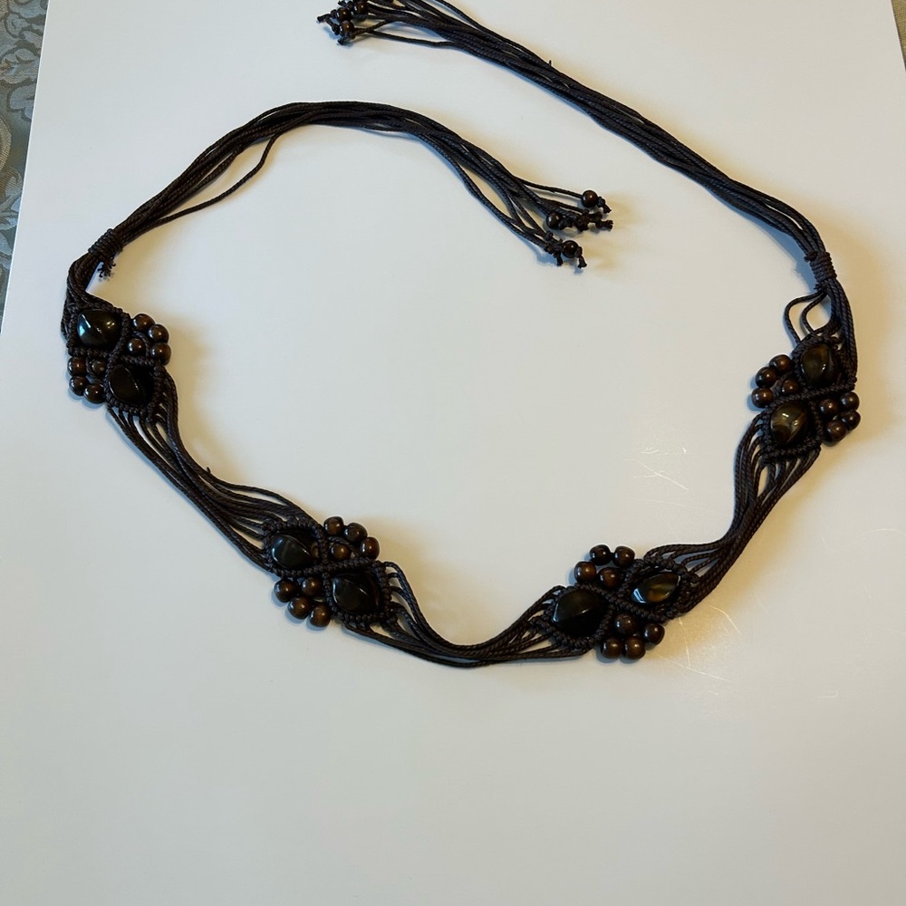 NWOT Women’s Brown Beaded Belt